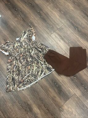 Kids Brown Camo Matching Set - Dress & Leggings